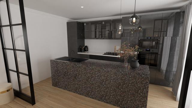 Fusión Contemporánea Cocina y Salón con Alma Industrial - Imagen 3