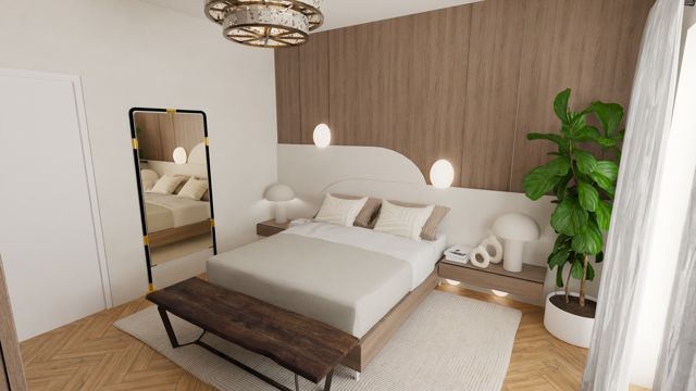 Dormitorio Zen Contemporáneo con Elementos Orgánicos - Imagen 2