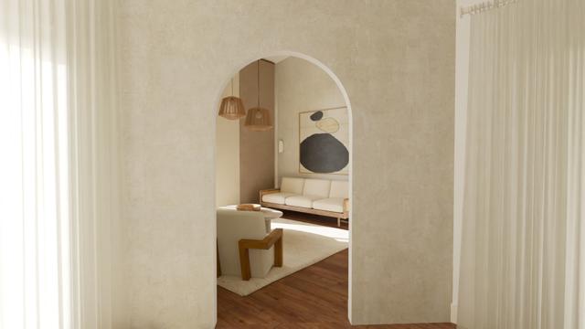 Serenidad Mediterránea Contemporánea - Marco arquitectónico minimalista