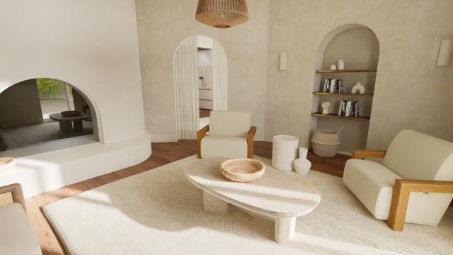 Serenidad Mediterránea Contemporánea - Curvas y Luz: Elegancia Mediterránea