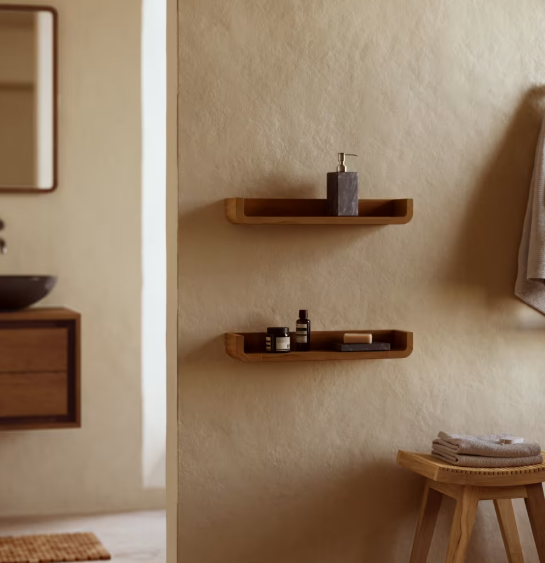 Set Shamel de estantes de teca de Kave Home